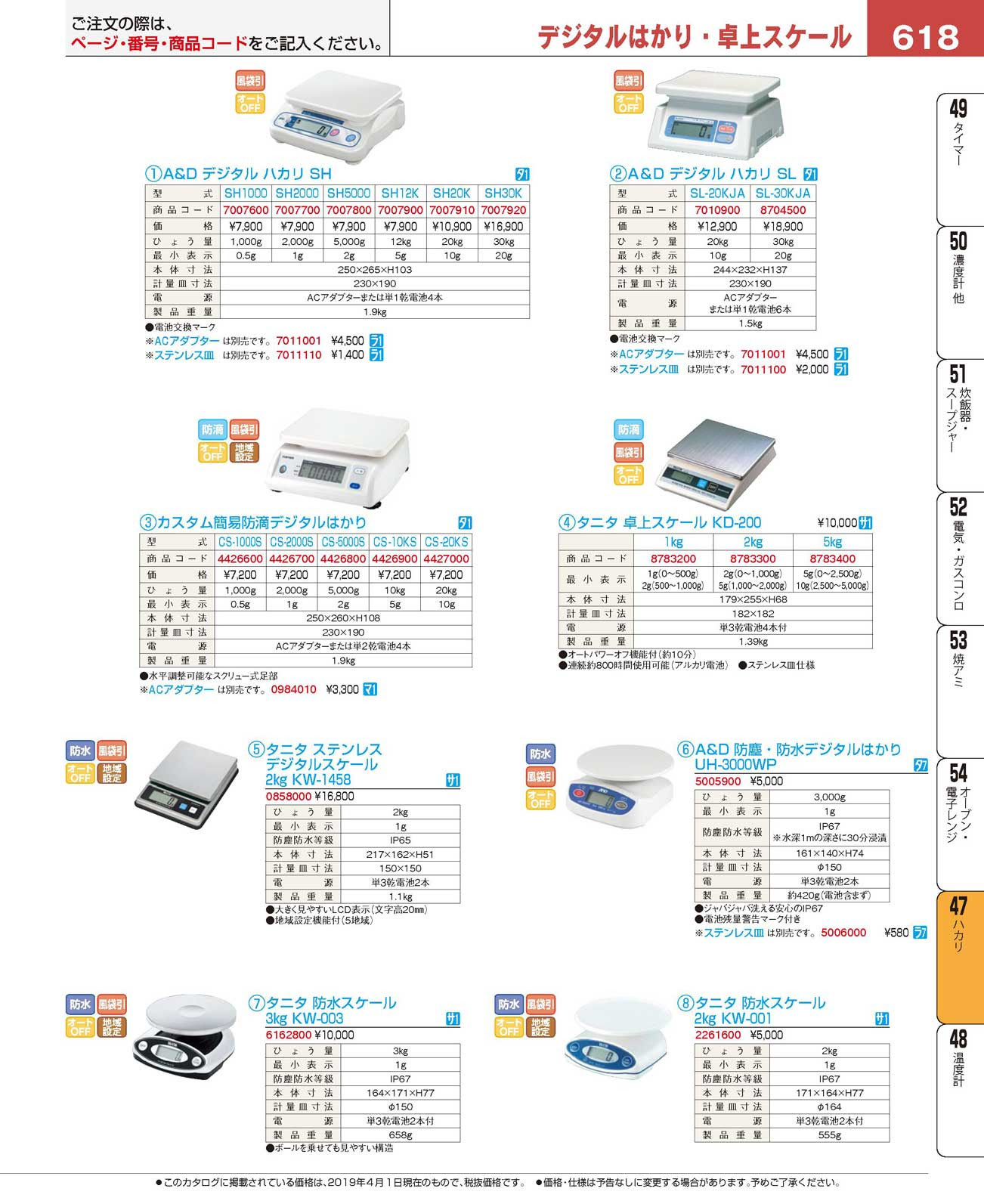 食器 デジタルはかり 卓上スケールkitchen Scales プロフェッショナルベストコレクション１９ ｅｂｍ 618ページ