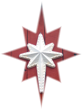 Star on my small utility barn door