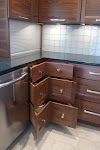 Horizontal Wood Grain Kitchen Cabinets