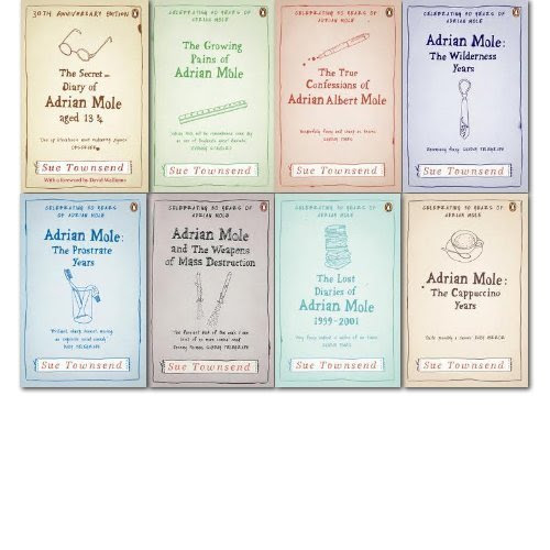 Adrian Mole collection 8 Books set. (Sue Townsend Adrian Mole series collection set.) (The secret diary of Adrian Mole aged 13 ¾, the Growing pains of Adrian Mole, True confessions of Adrian Albert Mole, Adrian Mole: the wilderness year, Adrian Mole the cappuccino year, the lost diaries of Adrian Mole 1999-2001, Adrian Mole and the weapons of Mass Destruction and Adrian Mole the Prostrate year)