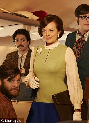 Mad Men, Series 7: Elisabeth Moss as Peggy Olson, Jay R Ferguson as Stan Rizzo, Ben Feldman as Michael Ginsberg, Rich Sommer as Harry Crane and Aaron Staton as Ken Cosgrove