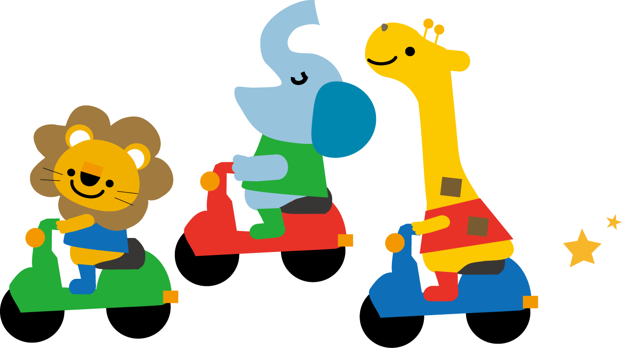 オートバイ スクーター キックボード 三輪車のイラスト 乗り物の無料イラスト素材