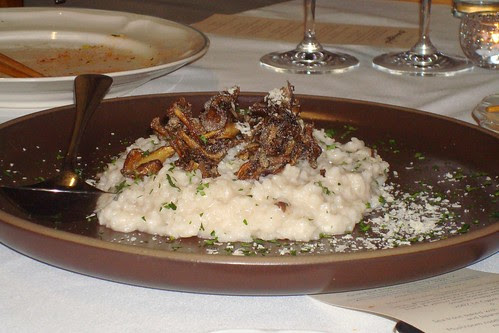 Mushroom Risotto with Koshinikari Rice, Crispy Maitake Mushrooms