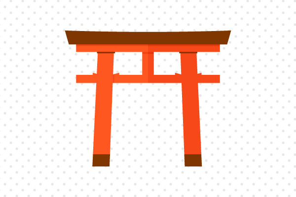 鳥居のイラスト素材 街 建物系イラスト専門サイト Town Illust
