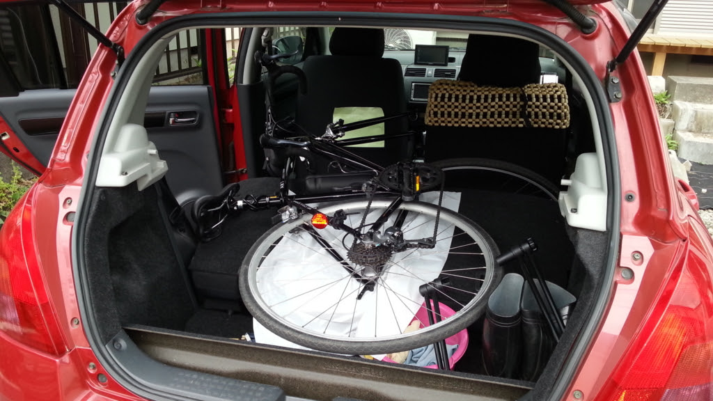 自転車 スイフト車載 片付け日記