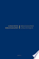 Linguistic Bibliography for the Year 2000 / Bibliographie Linguistique de l'Année 2000