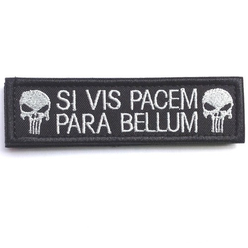 Si Vis Pacem Para Bellum Punisher Skull Tactical Usa Army Morale Hook Patch Dark