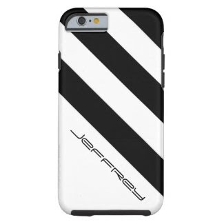 iPhone 6 Case Black & White Diagonal Stripe