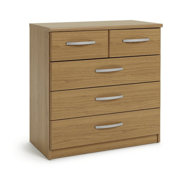Buy Collection New Hallingford 3+2 Drawer Chest - Oak ...