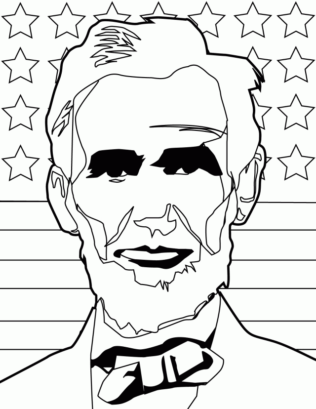 Abe Lincoln Coloring Page - Coloring Home