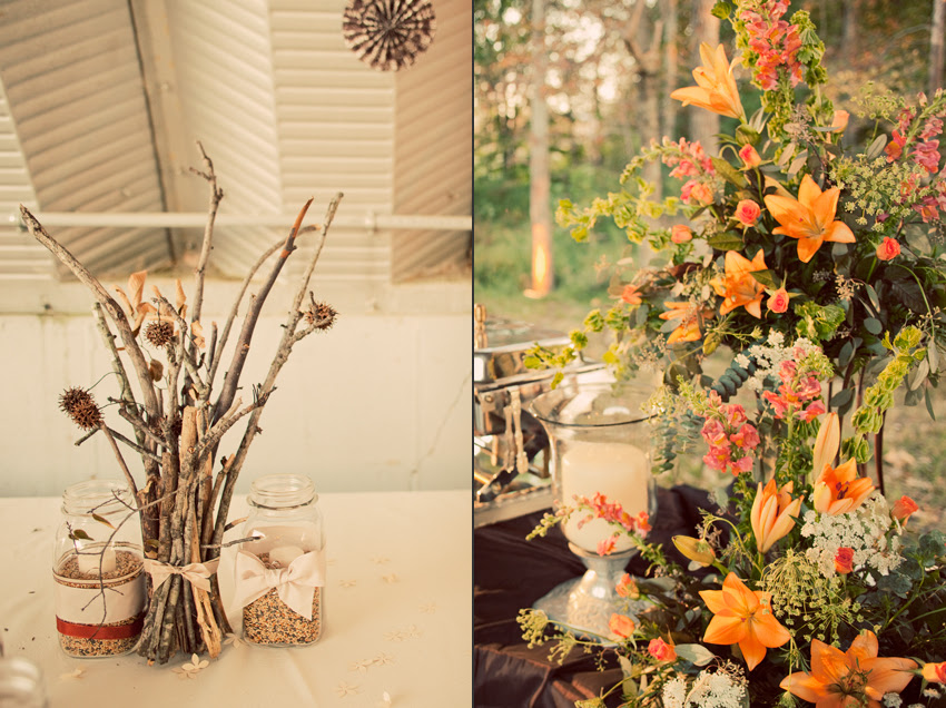 paper flowers wedding centerpiece. DIY Twig Wedding Centerpiece
