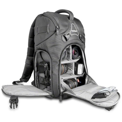 Mantona Rhodolit Backpack for SLR Cameras and Accessories - Black