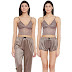 Clovia Satin Cami Top & Pyjama & Short Set