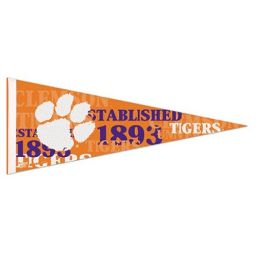 Clemson Tigers Orange 12'' x 30'' Premium Felt Pennant