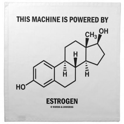This Machine Is Powered By Estrogen (Molecule) Napkins