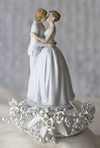 Bride and Bride Cake Toppers  for a Lesbian Wedding 