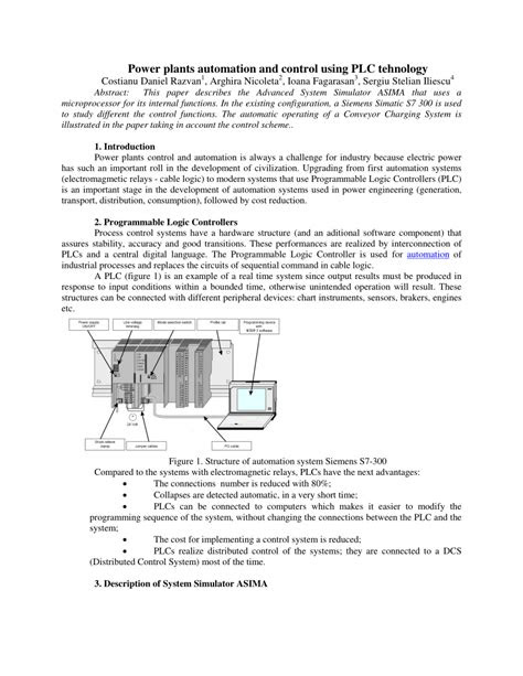 (PDF) POWER PLANTS AUTOMATION AND CONTROL USING PLC TEHNOLOGY