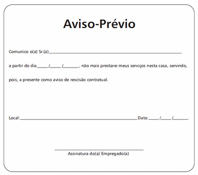Aviso prévio - Trabalho - Âmbito Jurídico