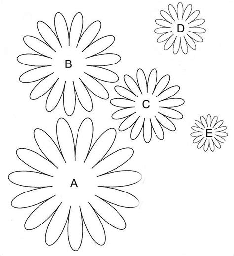  flower template free templates felt flower template felt flowers