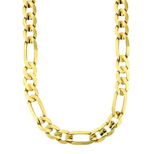 Men's 14k Yellow or White Gold Figaro Chain Necklace