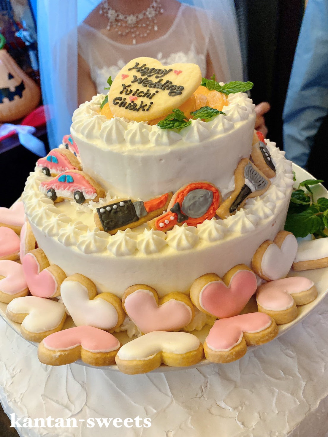 ウエディングケーキのご依頼を頂きました 世界に一つだけのオリジナルケーキに 簡単sweets 簡単に気軽に手作りお菓子生活しませんか