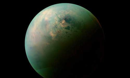 Mặt trăng Titan của sao Thổ. Ảnh: NASA.