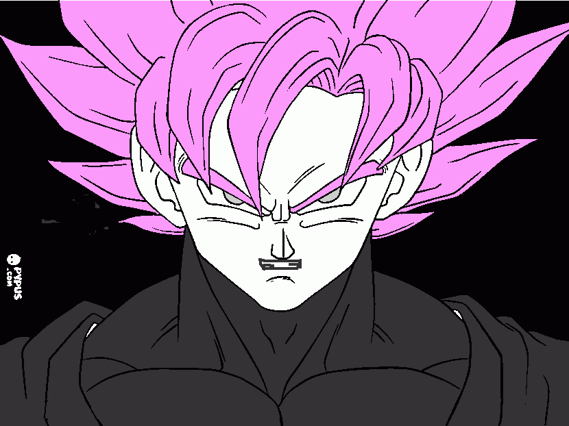 i para pintar goku ssj black imprimir desenho , goku black para ssj