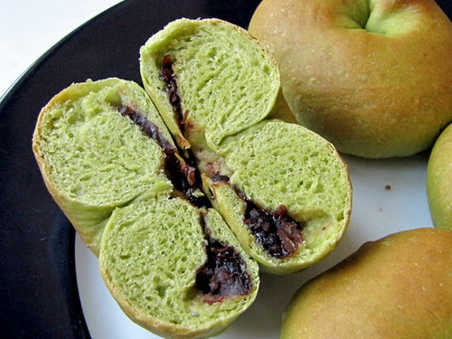 Matcha Rolls with Sweet Azuki