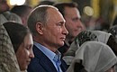 На Рождественском богослужении в Спасо-Преображенском соборе.