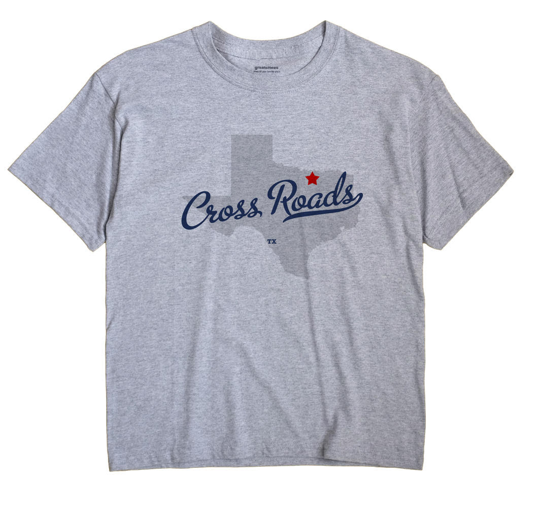 Map of Cross Roads, TX, Texas