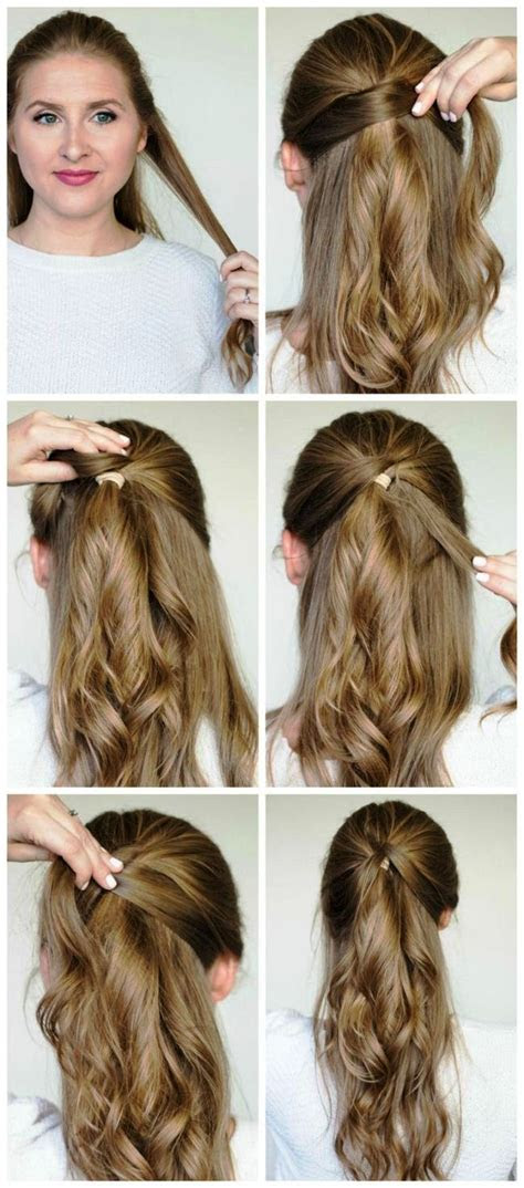 simple party hairstyles  long hair tutorials step
