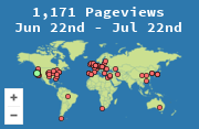 Locations of visitors to this page