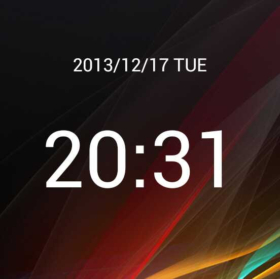 スマホ Android のシンプルな時計ウィジェット 青空clock のレビュー チップの日常