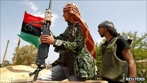 Rebel fighters near Misrata, Libya (24 May 2011)