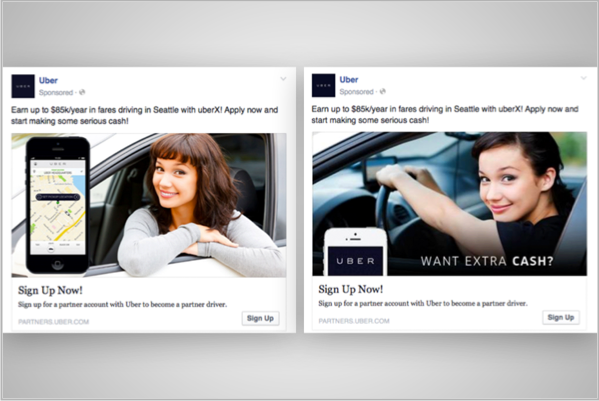 Uber example of Facebook ad design - Image 7