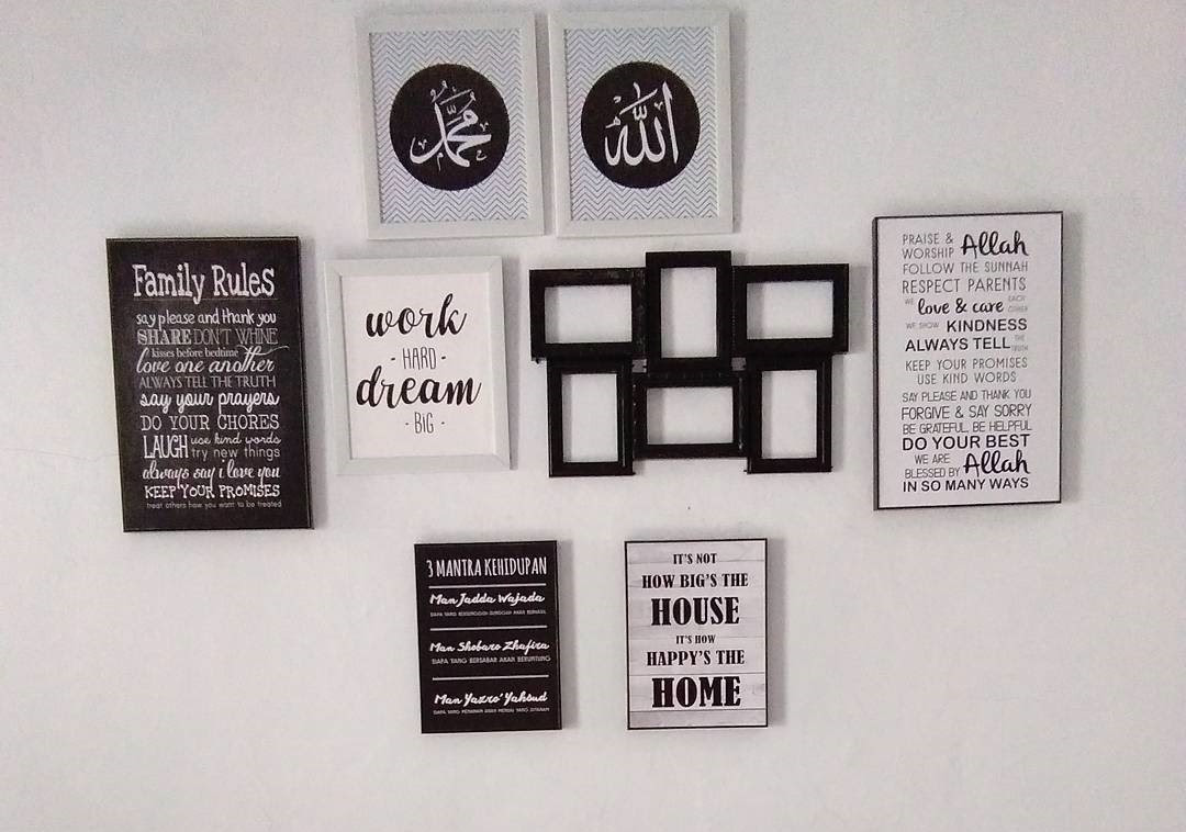 29 Ide Hiasan Dinding Kamar dan Ruang Tamu Islami Terbaru 