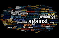The visualisation of the press statements by A...