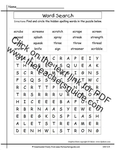 Printable word search puzzles for kids. wonders third grade unit two week four printouts