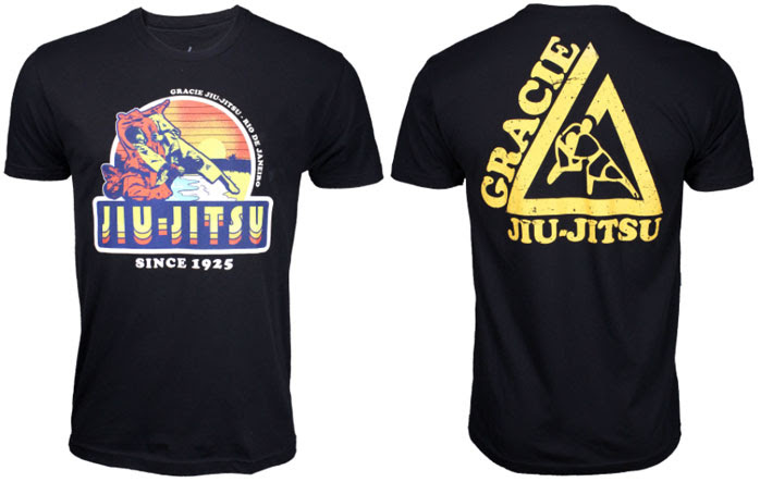 gracie-jiu-jitsu-sunset-retro-tee