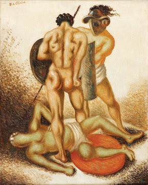 Gladiadores,  Giorgio De Chirico c.1935, óleo sobre tela 