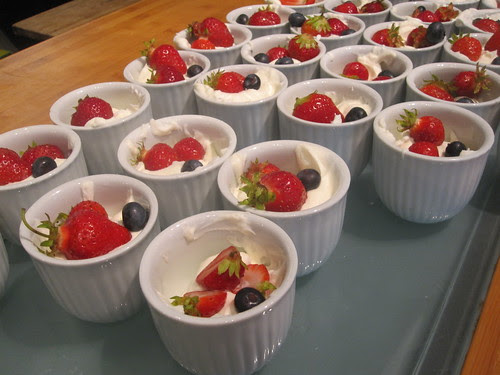 berryes and whipped cream from the bistro - free