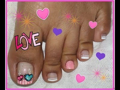 35 Decoracion de uñas con corazones