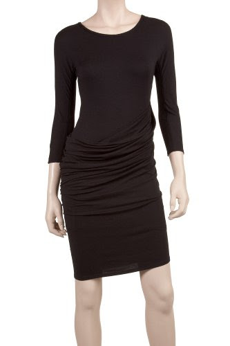 MAXSTUDIO DRAPED TUNNEL DRESS BLACK, S