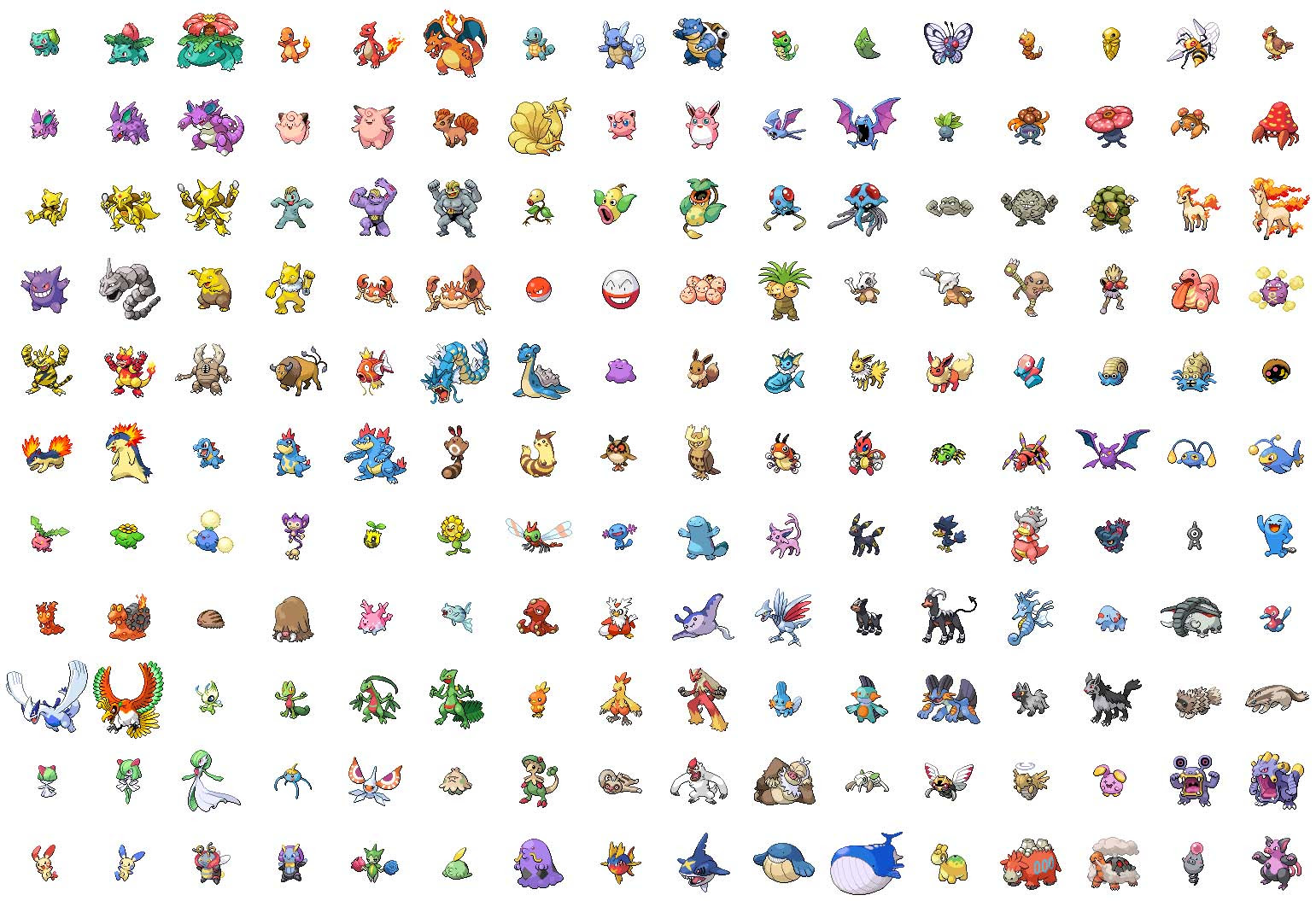全ポケモン通常 色違い一覧表 ブラックホワイト進化早見表 ポケモン素材画像 ものくろにくる