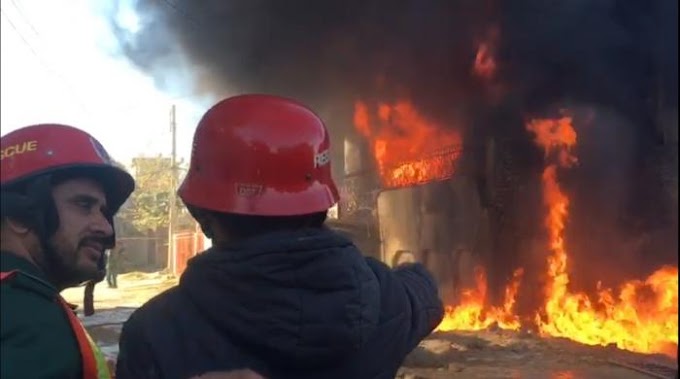 Fire engulfs house in Rawalpindi after oil pipeline explodes