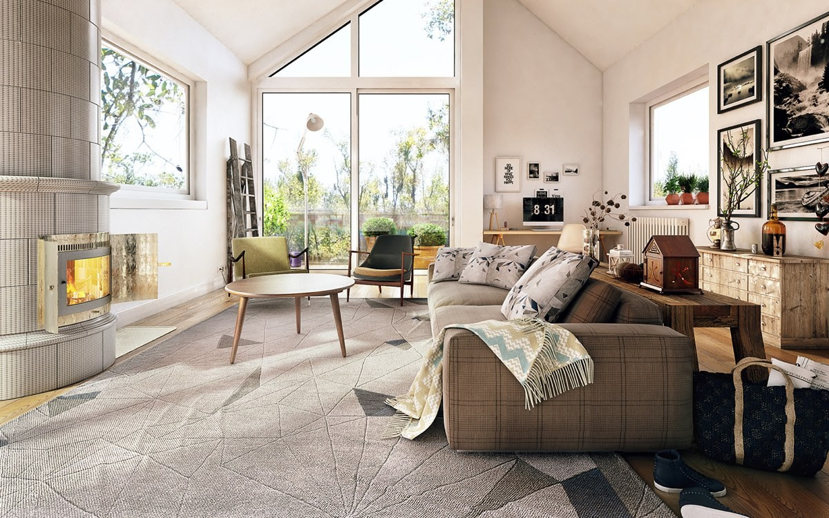 Completely departing from the style of the previous home, this