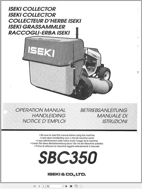 eBook Iseki Sg15 Service Manual (PDF / ePub)