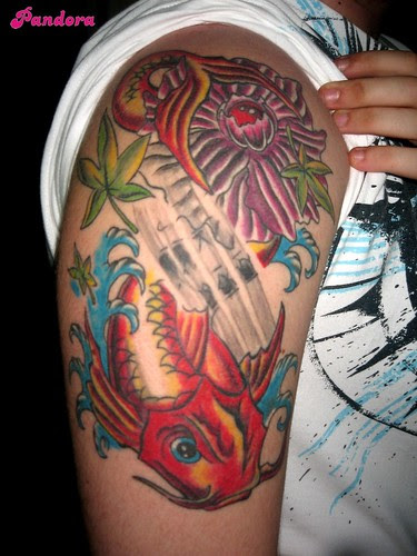 Japanese Tattoo At  Girl Arm  