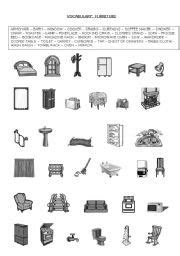 English teaching worksheets: Furniture
