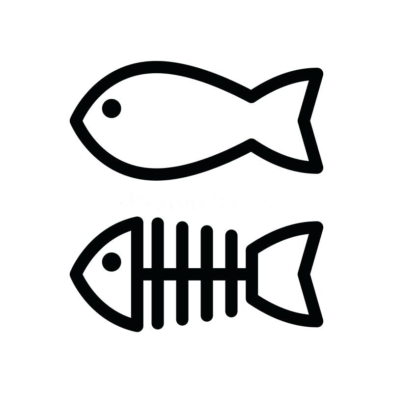 Download Fish Skeleton Silhouette at GetDrawings | Free download